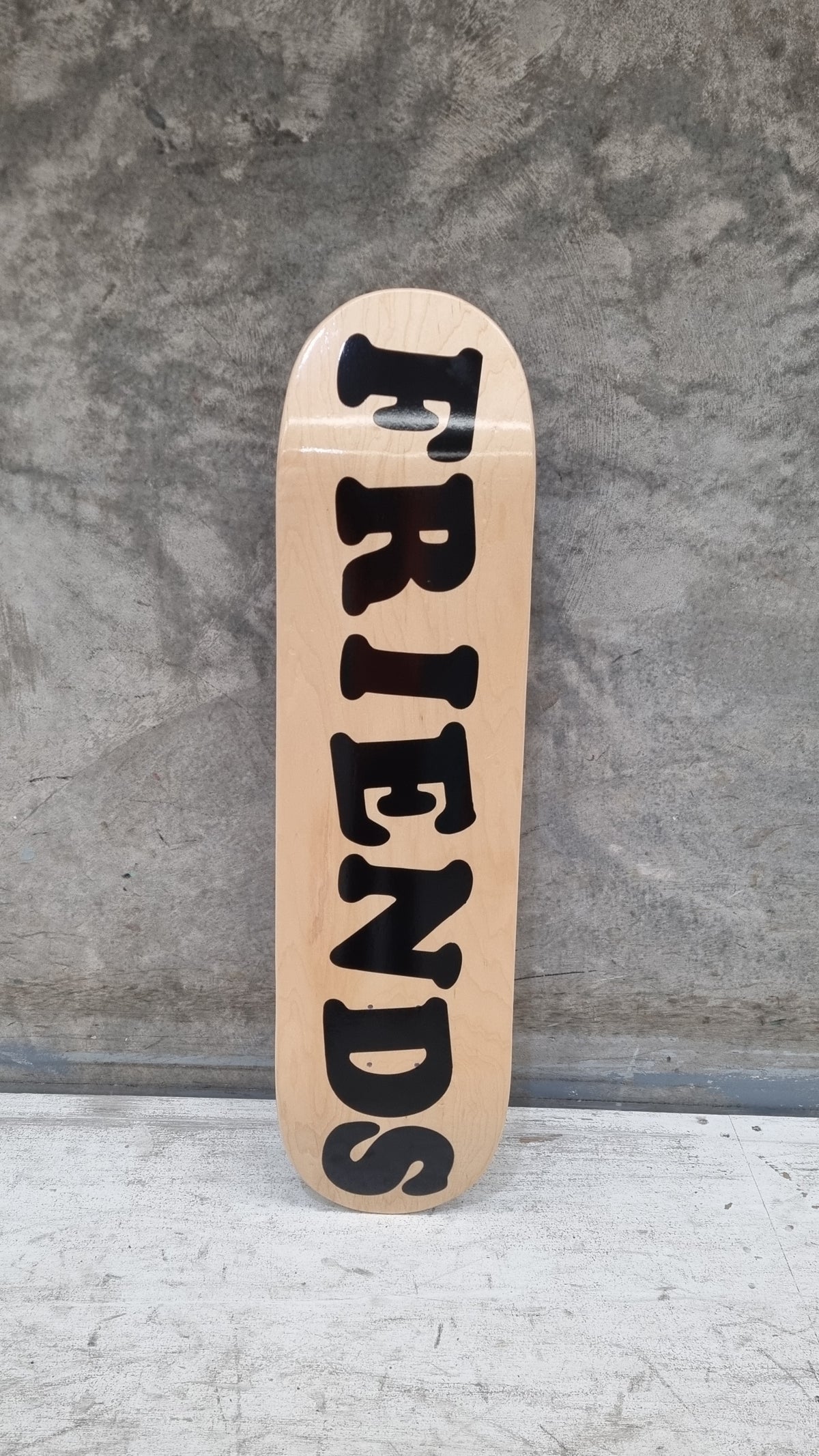 Friends Skateboards - Black and Timber Logo Deck