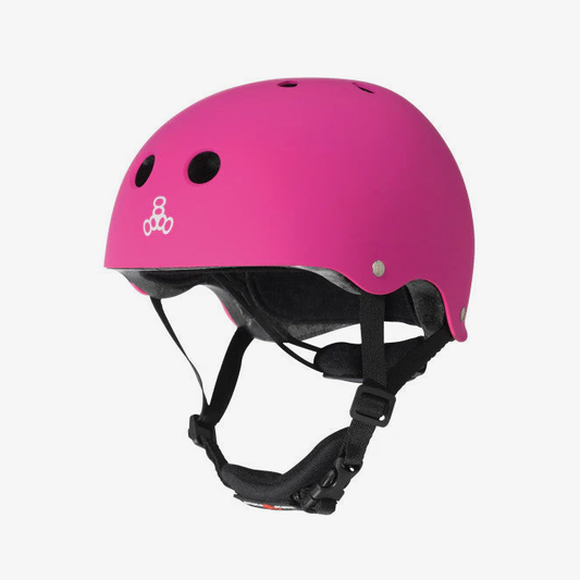 Triple 8 Lil 8 Certified Youth Helmet Neon Pink Rubber